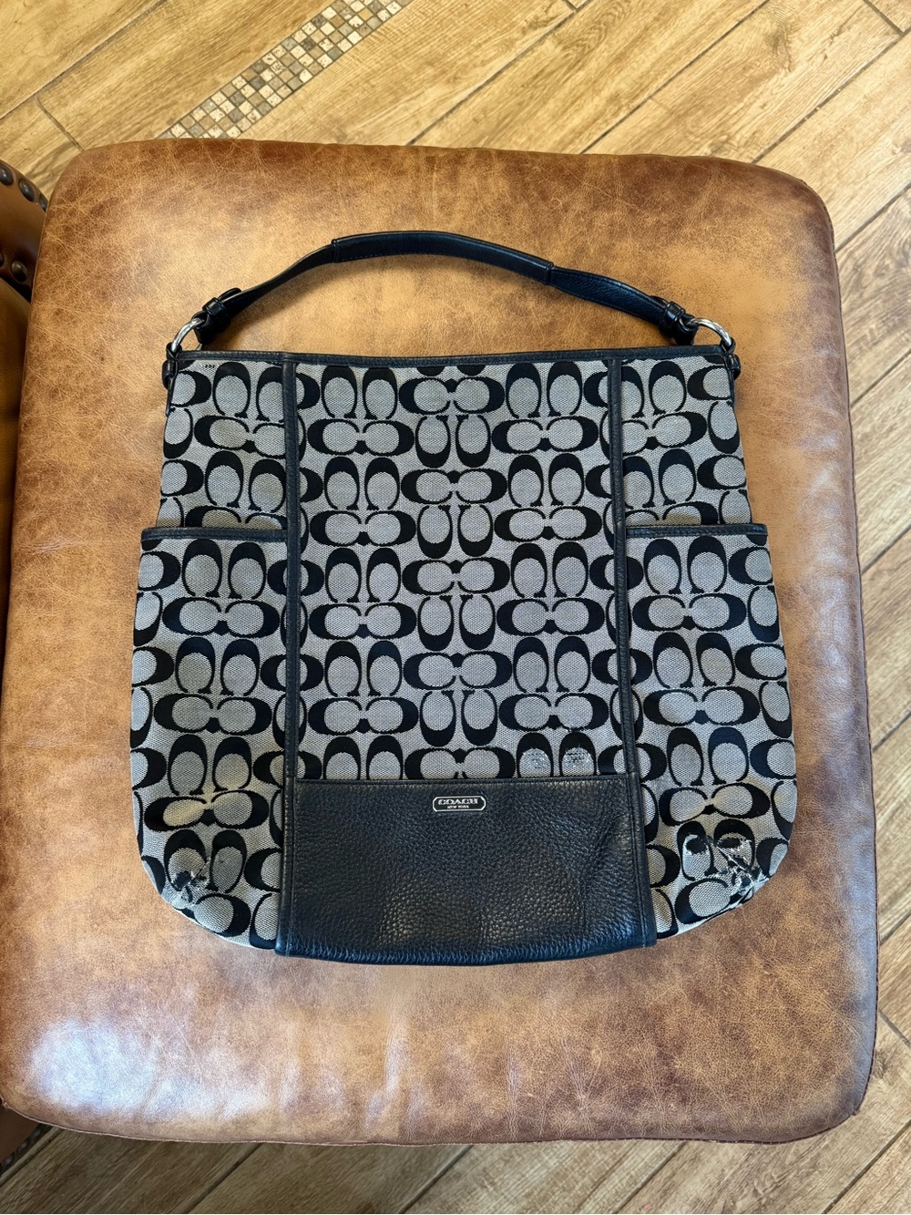 COACH Large Park Hobo Signature C Jacquard Adjustable Shoulder Strap Vintage Y2K
